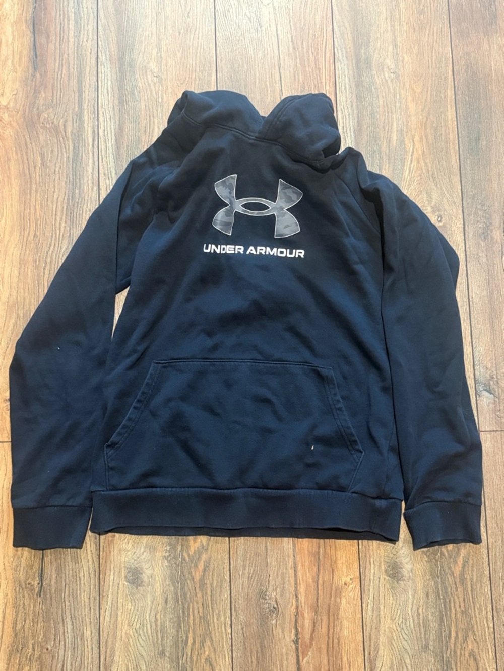 Under Armour Boy’s  Black Hoodie with Camo Logo